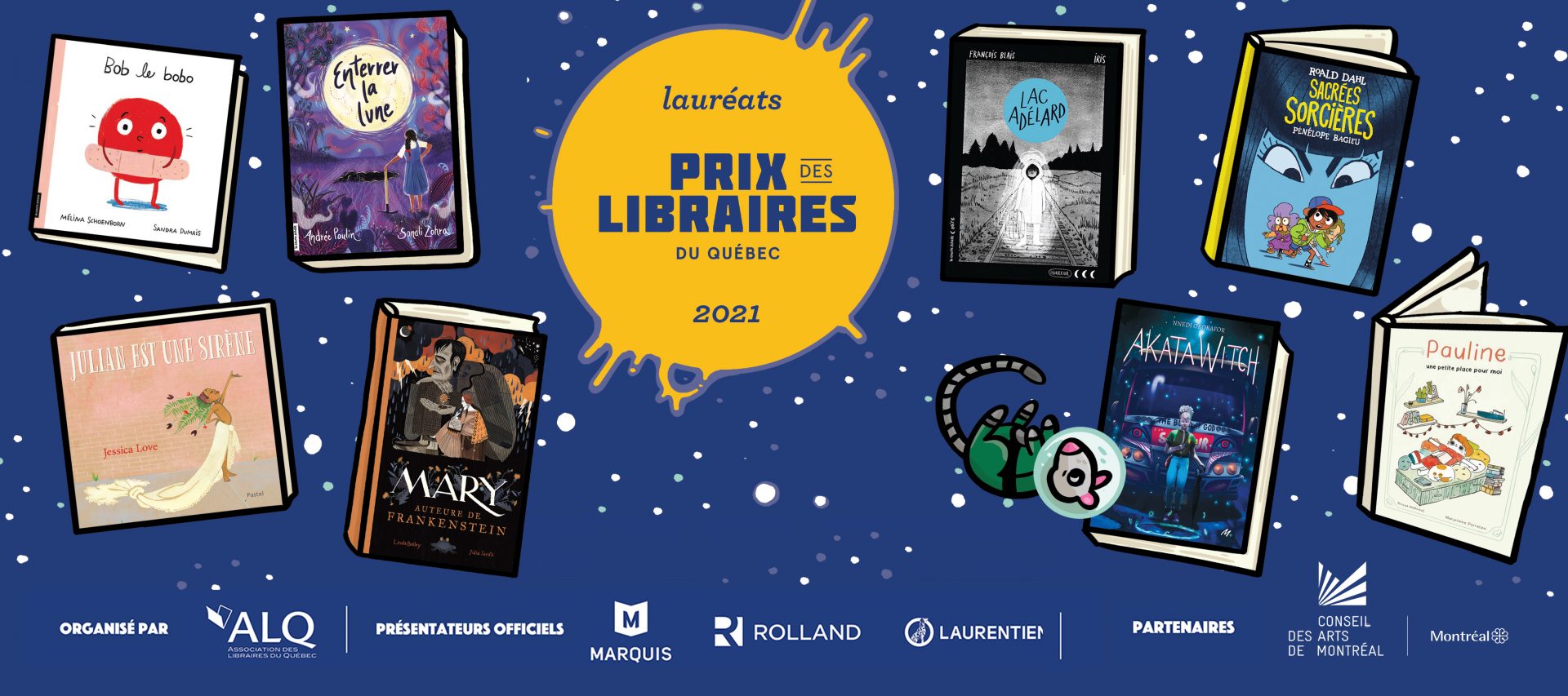 Lauréat-e-s 2021 : Prix des libraires du Québec catégorie Jeunesse