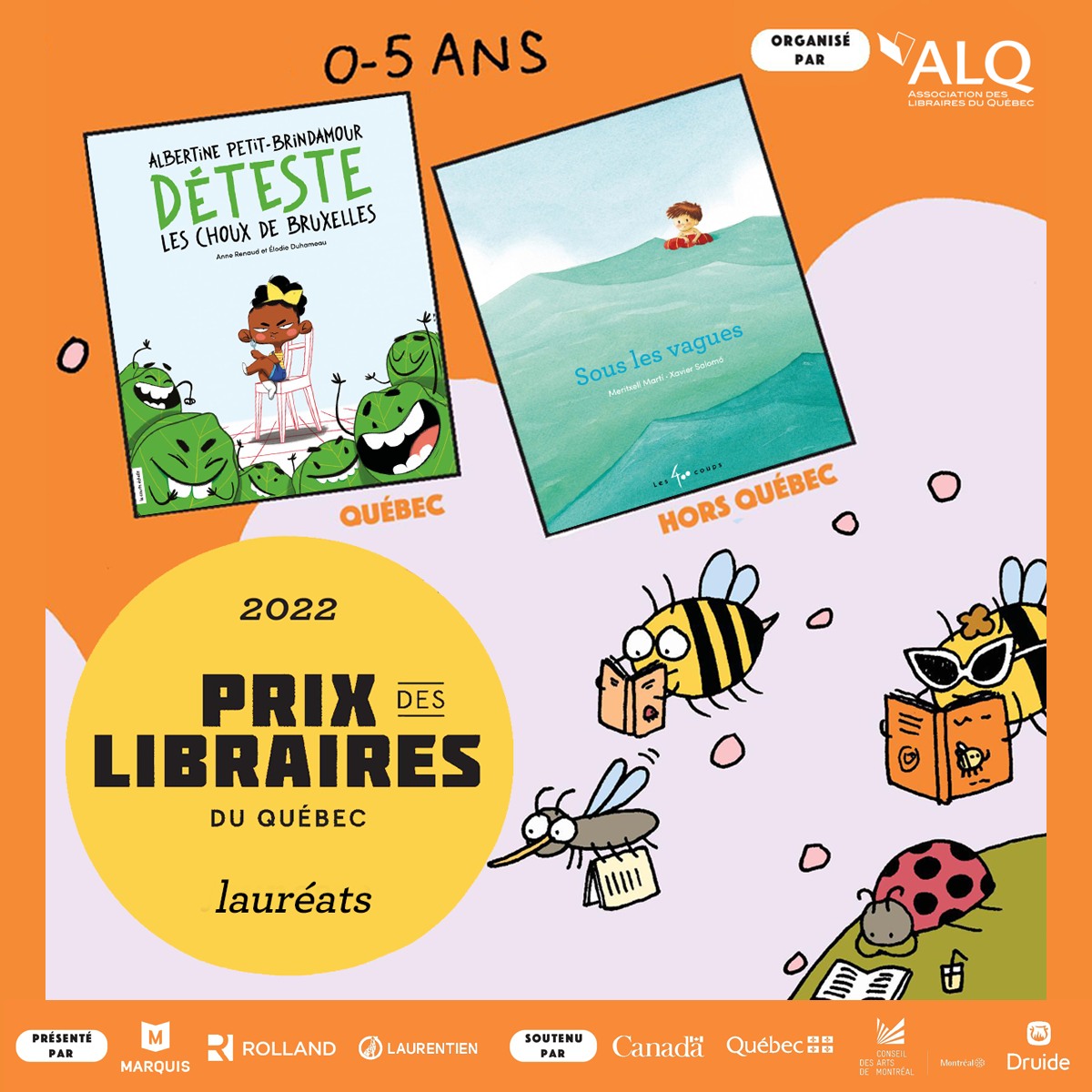 Prix des libraires du Québec 2022 (jeunesse) : les lauréat-e-s 2