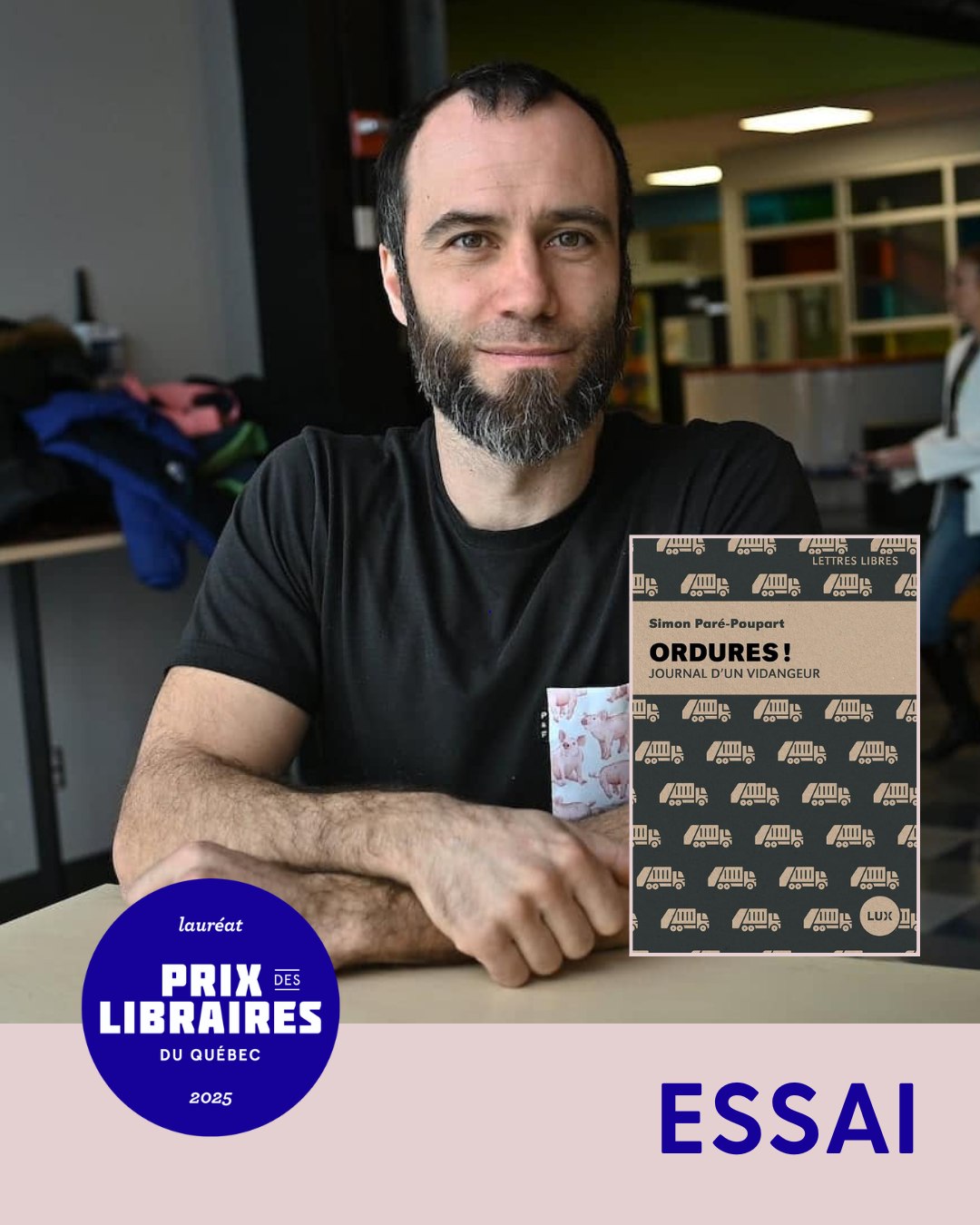 Simon Paré-Poupart, lauréat du Prix des libraires