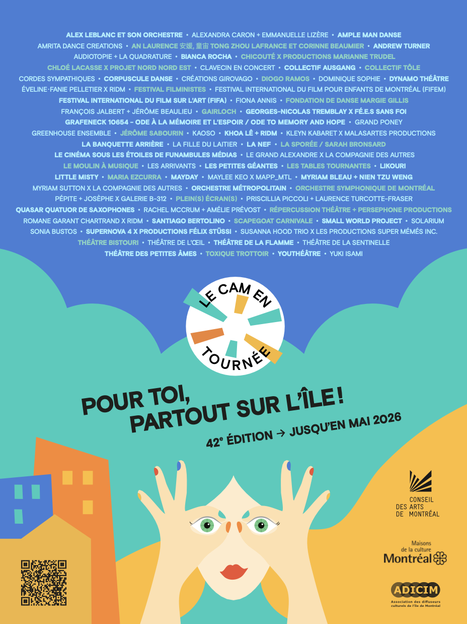 Le CAM en tournée pour toi, partout sur l’île en 2025-2026