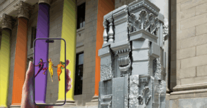 Skawennati signera une œuvre d’art public éphémère pour les 70 ans du Conseil des arts de Montréal 1