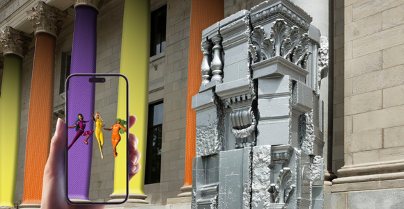 Skawennati signera une œuvre d’art public éphémère   pour les 70 ans du Conseil des arts de Montréal 1